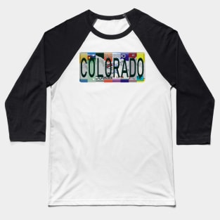 Colorado License Plates Baseball T-Shirt